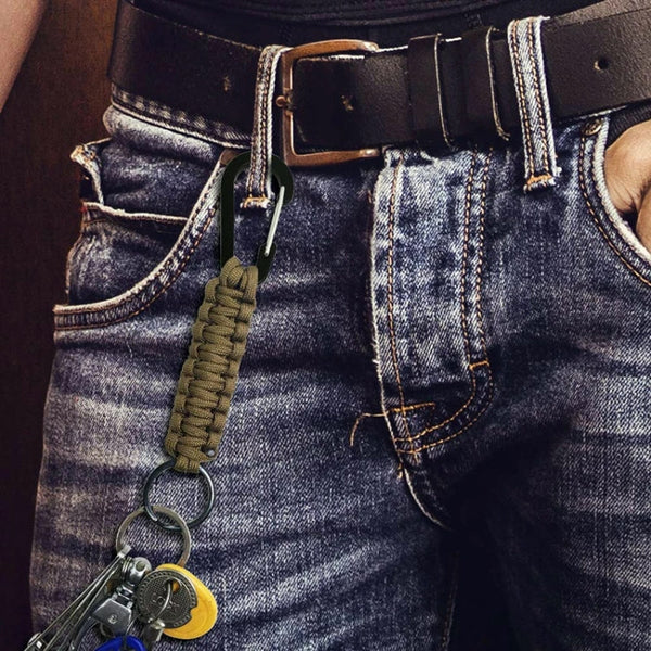 Outdoor Multifunctional Nylon Umbrella Rope Carabiner Key Chain