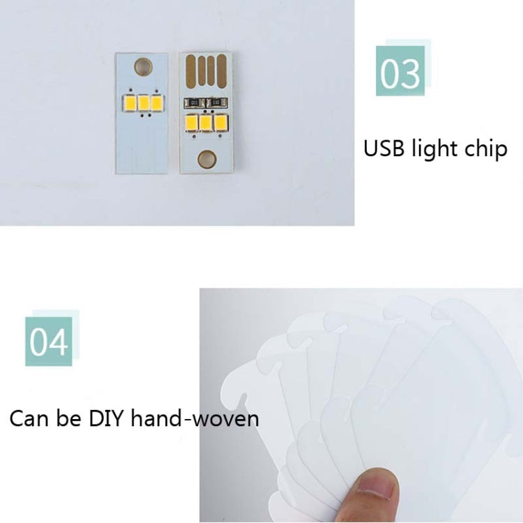 Creative Bedroom Bedside Night Light USB Round Romantic Room Decoration Lamp with Wood Base, DIY Material Kit, Finished Product