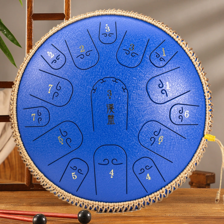 15-Tone Ethereal Drum 14-Inch Steel Tongue Drum Hollow Drum Sanskrit Drummer Disc