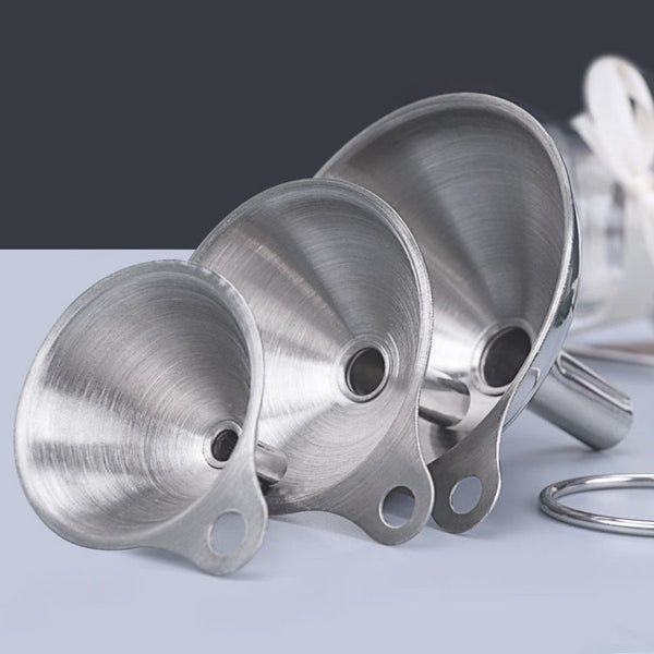 3 in 1 Stainless Steel Funnel Mini Funnel Oil Leaking Wine Leaking Integrated Liquid Dispenser Set, Oil Leaking