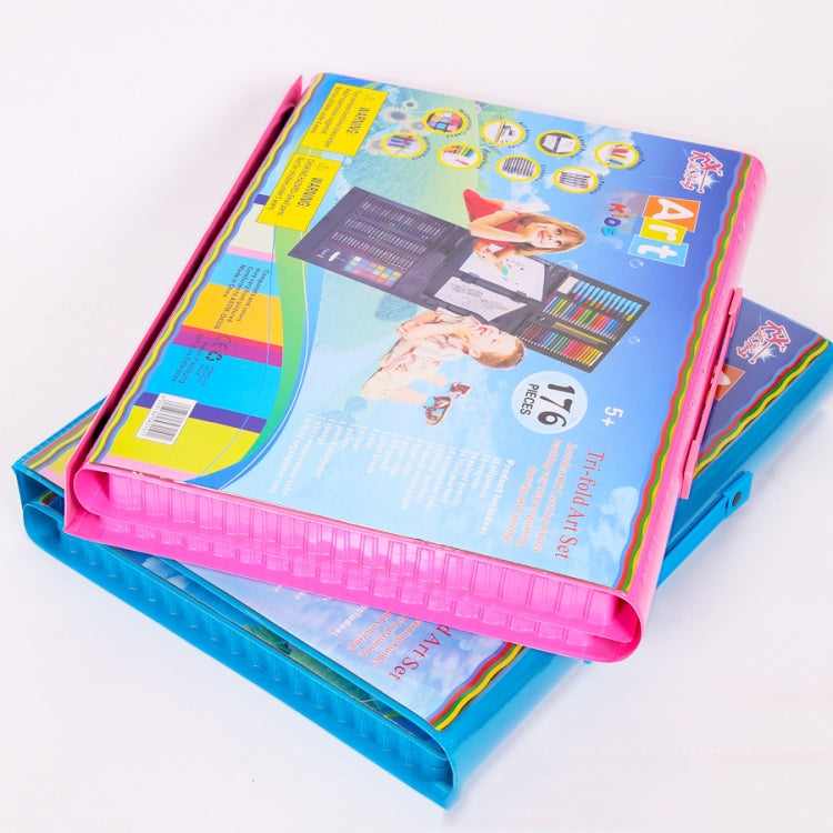 176 In 1 Painting Gift Box Art Supplies Painting Set For Children, Red, Blue