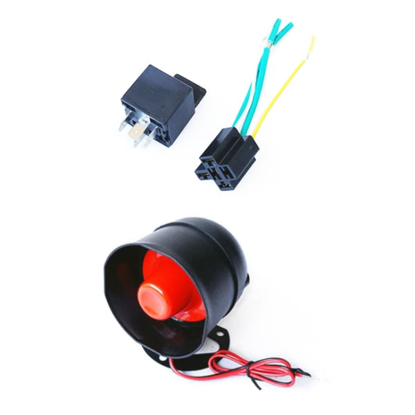 2 Set Universal Sound And Light Car Alarm 12V Vehicle Alarm System Bullet Key Remote Control