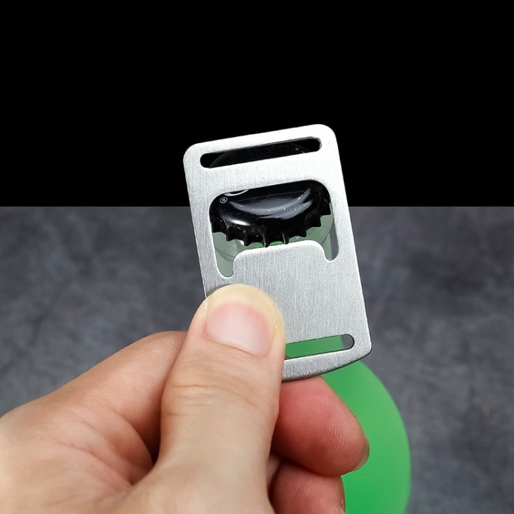 20 PCS Ribbon Bottle Opener Stainless Steel Card Bottle Opener Outdoor Backpack Webbing Buckle Lanyard Bottle Opener, 20 PCS Card