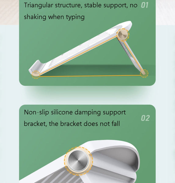 D1601 Laptop Support Folding Heightening Lifting Plate Cooling Bracket