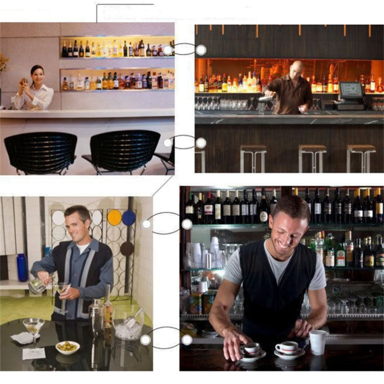 18 in 1 Stainless Steel Cocktail Shaker Set, Oval Bamboo Base, Bar Tool Set, 350ml, 550ml, 750ml