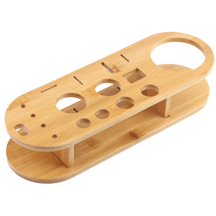 18 in 1 Stainless Steel Cocktail Shaker Set, Oval Bamboo Base, Bar Tool Set, 350ml, 550ml, 750ml