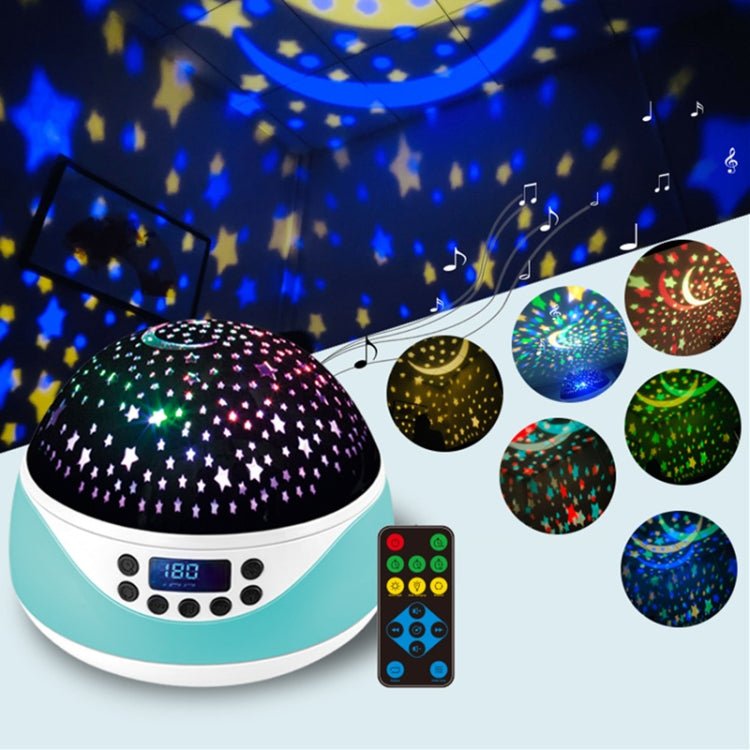 LED Starry Sky Light USB Remote Control Rotating Music Projector Lamp Romantic Starry Night Light