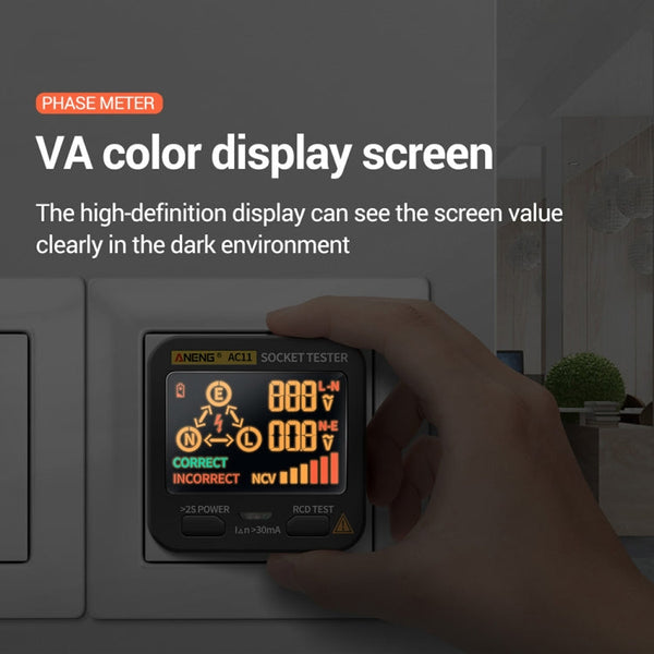 ANENG AC11 Multifunctional Digital Display Socket Tester Electrical Ground Wire Tester