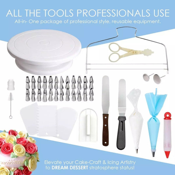 205 in 1 Cake Decorating Turntable Set Cake Decorating Mouth Baking Utensils, 205 PCS/Set