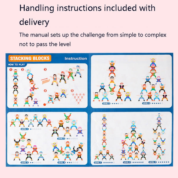 Children Parent-Child Stacking Block Game Balance Acrobatic Troupe Decompression Toy, Hercules, (Clown