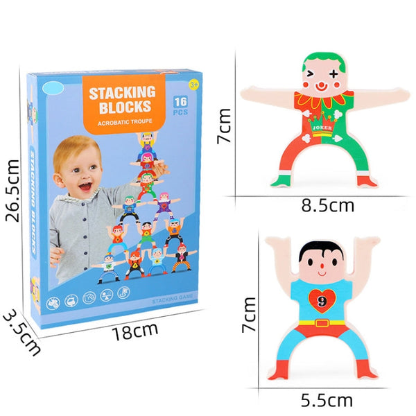 Children Parent-Child Stacking Block Game Balance Acrobatic Troupe Decompression Toy, Hercules, (Clown