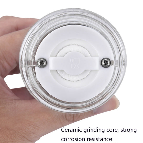 Acrylic Transparent Pepper Grinder Manual Pepper Grinder Ceramic Core Multi-Purpose Seasoning Bottle, 4 Inch, 5 Inch, 6 Inch