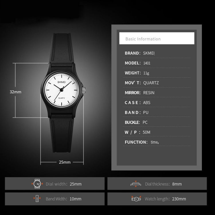 SKMEI 1401 Children Waterproof Watch Student Sports Watch