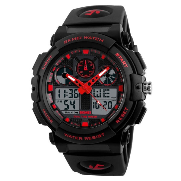 SKMEI 1270 Men Waterproof Dual Display Digital Watch Outdoor Sports Watch
