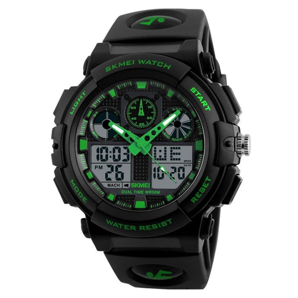 SKMEI 1270 Men Waterproof Dual Display Digital Watch Outdoor Sports Watch