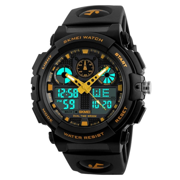 SKMEI 1270 Men Waterproof Dual Display Digital Watch Outdoor Sports Watch