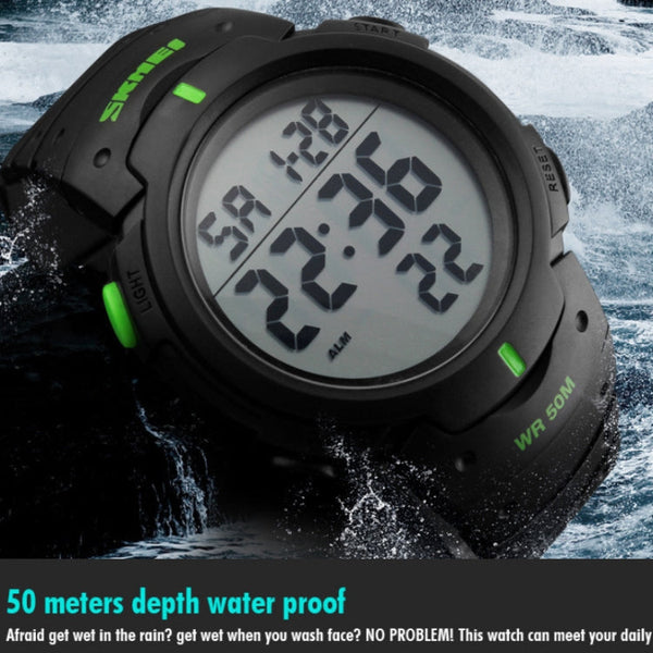 SKMEI 1068 Men Waterproof Outdoor Sports Digital Watch Student Fashion Watch
