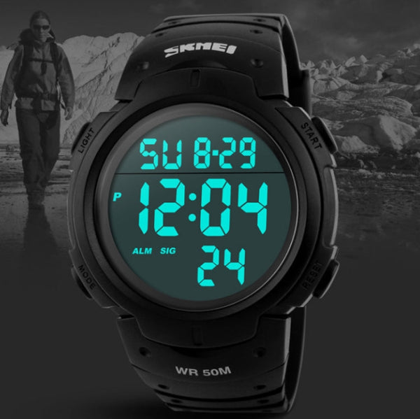 SKMEI 1068 Men Waterproof Outdoor Sports Digital Watch Student Fashion Watch