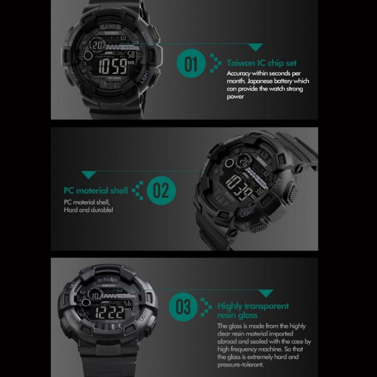 SKMEI 1243 Men Sports Watch Outdoor Waterproof Digital Watch