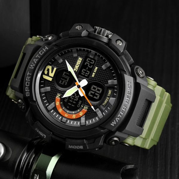 SKMEI 1343 Men Outdoor Sports Waterproof Watch Student Digital Watch