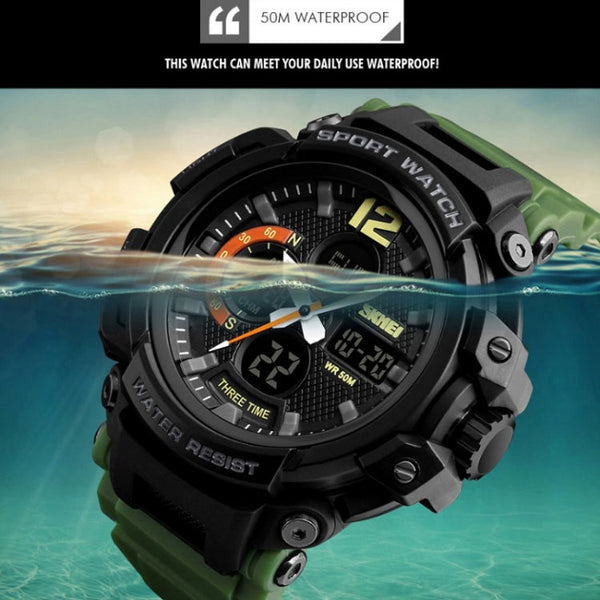 SKMEI 1343 Men Outdoor Sports Waterproof Watch Student Digital Watch