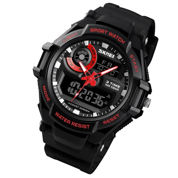 SKMEI 1357 Mens Multifunctional Sports Digital Watch Student Waterproof Watch
