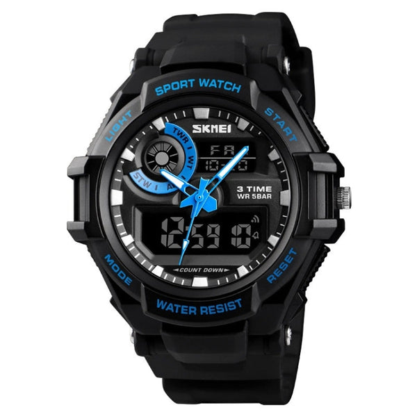 SKMEI 1357 Mens Multifunctional Sports Digital Watch Student Waterproof Watch