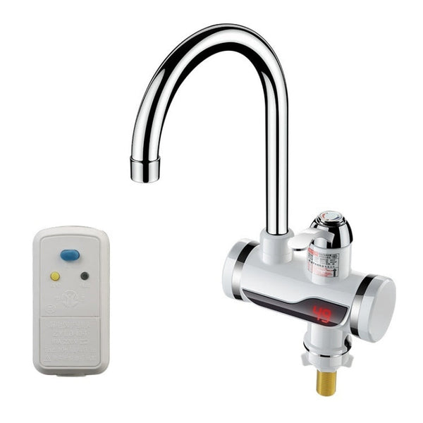 Kitchen Instant Electric Hot Water Faucet Hot & Cold Water Heater EU Plug, Lamp Display Lower Water Inlet, Lamp Display Side Water Inlet, Lamp Display Leakage Protection Lower Water Inlet, Lamp Shows Leakage Protection Side Water Inlet                 ...