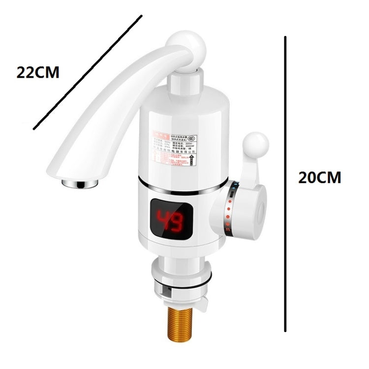 Digital Display Electric Heating Faucet Instant Hot Water Heater EU Plug, Digital Display Horizontal Tube, Digital Display Elbow, Digital Horizontal Tube With Leakage Protection, Digital Elbow With Leakage Protection, Lamp Display Elbow                ...