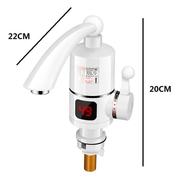 Digital Display Electric Heating Faucet Instant Hot Water Heater EU Plug, Digital Display Horizontal Tube, Digital Display Elbow, Digital Horizontal Tube With Leakage Protection, Digital Elbow With Leakage Protection, Lamp Display Elbow                ...