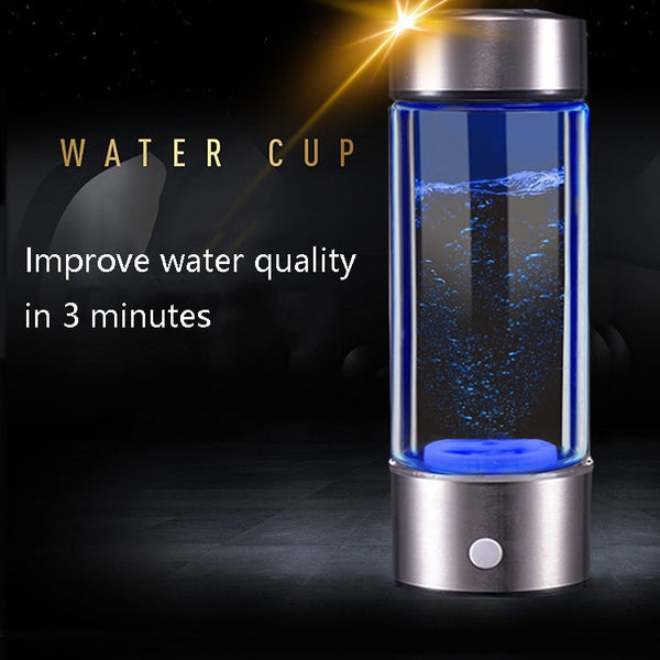 Portable Health Hydrogen-Rich Water Cup High-Concentration Negative Ion Electrolysis Generator, 450ml