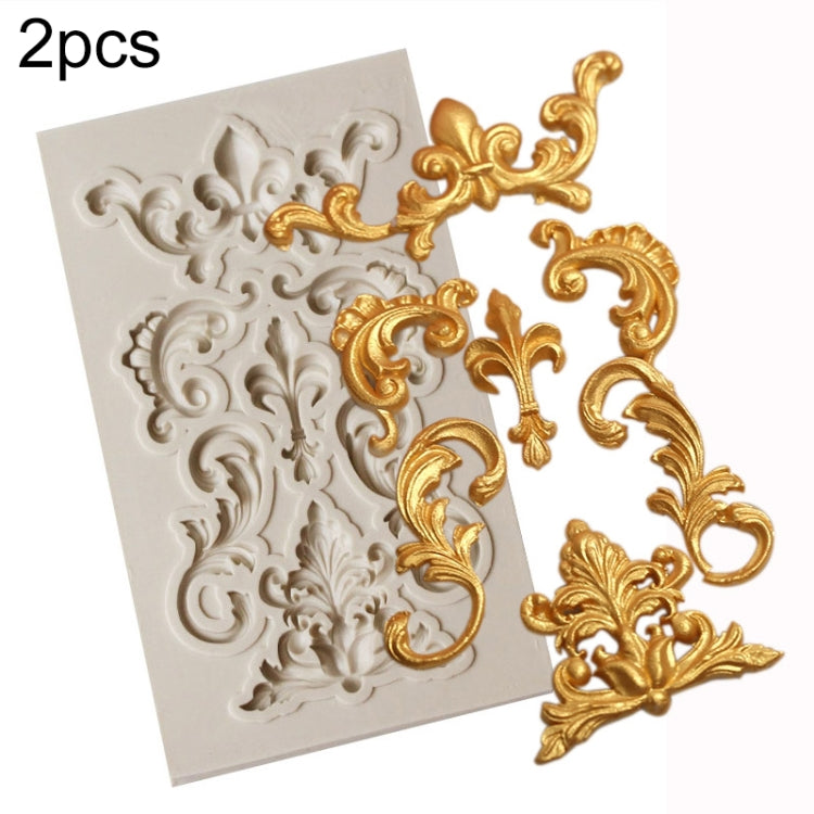 2 PCS Border Silicone Mold Fondant Mold Cake Decorating Tools Chocolate Mold, Border Silicone Mold