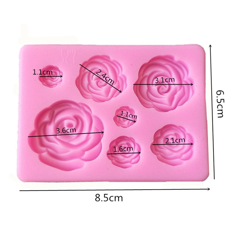 2 PCS DIY Handmade Soap Chocolate Fondant Baking Mold 3D Rose Flower Cake Decoration Silicone Mold