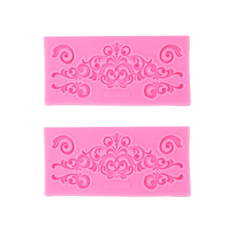 2 PCS Fondant Cake Silicone Mold Hollow Embossed Border Frame Retro Photo Frame Mould