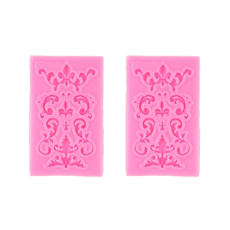 2 PCS Fondant Cake Silicone Mold Hollow Embossed Border Frame Retro Photo Frame Mould