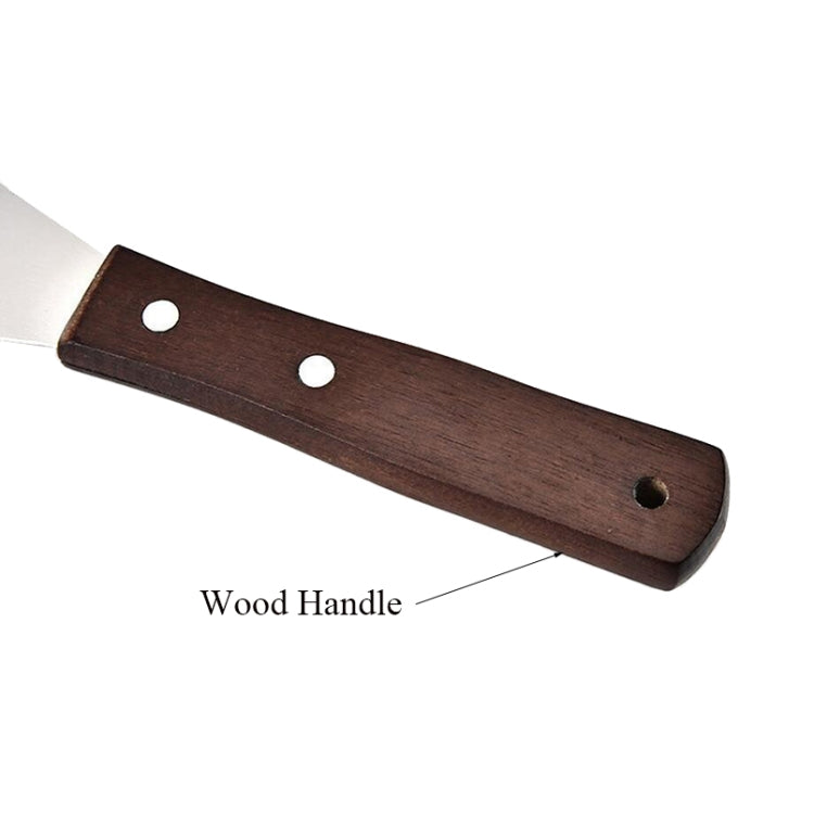 Wooden Handle Spatula Baking Stainless Steel Cake Straight Knife