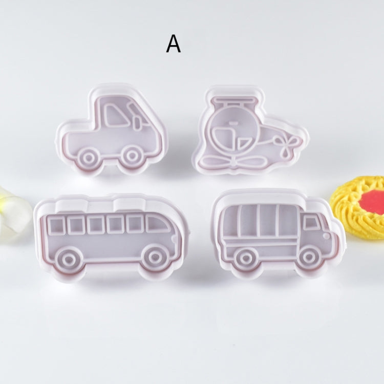 3 Sets Plastic Decorative Biscuit Mold Transportation Tool Series Biscuit Spring Mold, A, B