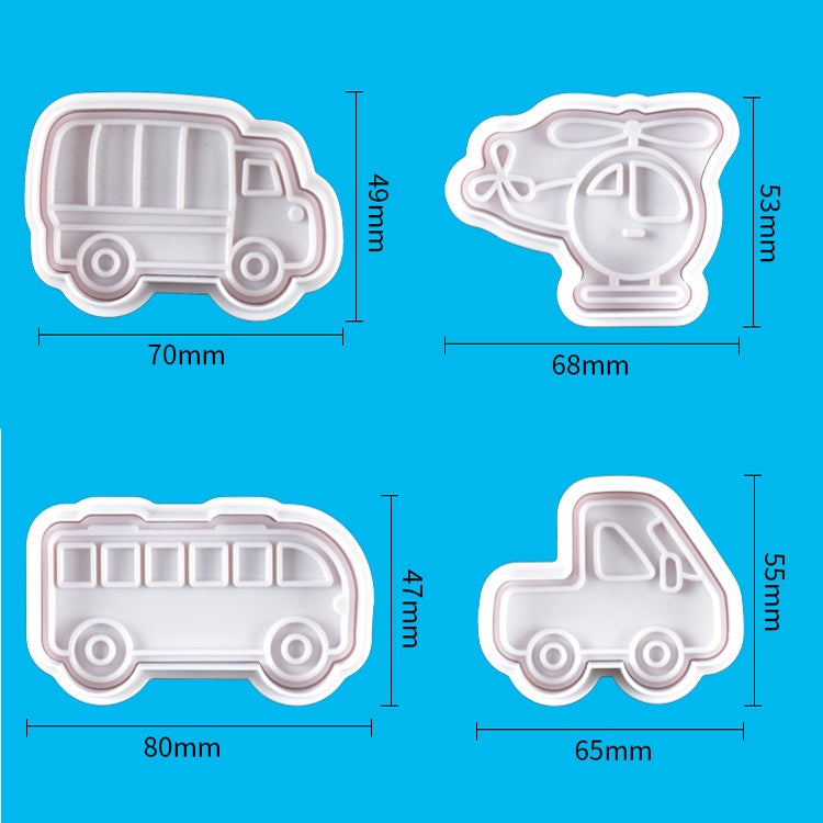 3 Sets Plastic Decorative Biscuit Mold Transportation Tool Series Biscuit Spring Mold, A, B
