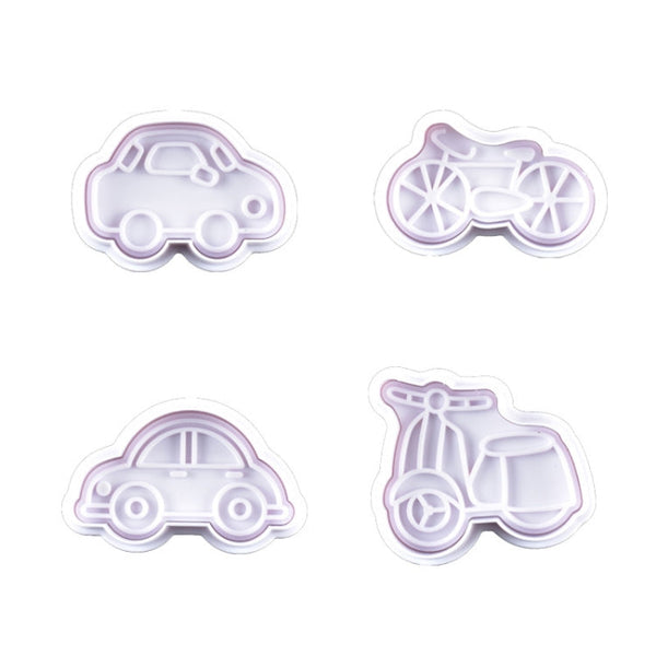 3 Sets Plastic Decorative Biscuit Mold Transportation Tool Series Biscuit Spring Mold, A, B