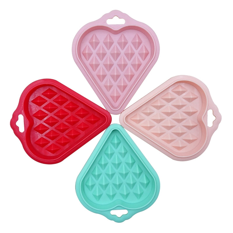 5 in 1 Food Grade Silicone Waffle Mold Kitchen Cake Set Baking Supplies, Red, Green, Beige, Pink