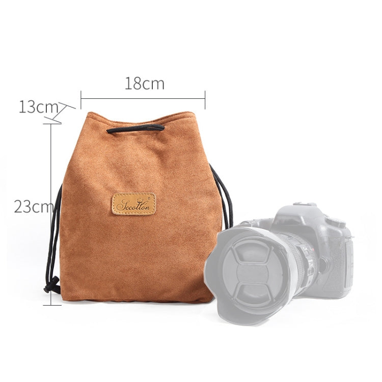 S.C.COTTON Liner Shockproof Digital Protection Portable SLR Lens Bag Micro Single Camera Bag, Square Khaki L, Square Blue L, Square Gray L, Square Brown L, Square Black L, Square Khaki M, Square Blue M, Square Gray M, Square Brown M, Square Black M    ...