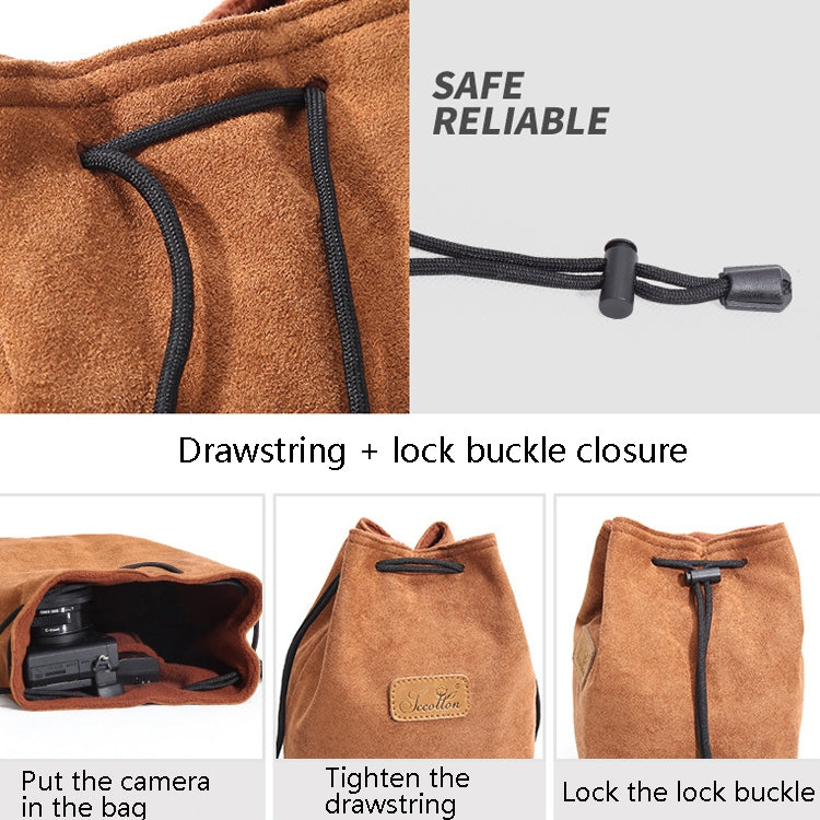 S.C.COTTON Liner Shockproof Digital Protection Portable SLR Lens Bag Micro Single Camera Bag, Square Khaki L, Square Blue L, Square Gray L, Square Brown L, Square Black L, Square Khaki M, Square Blue M, Square Gray M, Square Brown M, Square Black M    ...