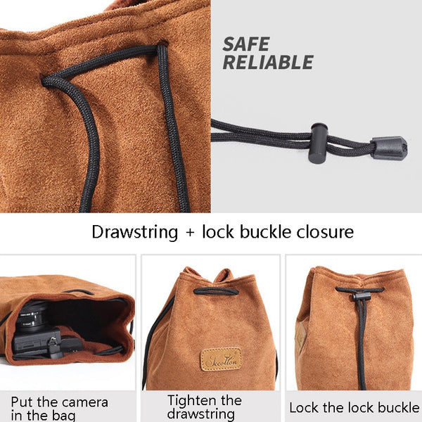 S.C.COTTON Liner Shockproof Digital Protection Portable SLR Lens Bag Micro Single Camera Bag, Square Khaki L, Square Blue L, Square Gray L, Square Brown L, Square Black L, Square Khaki M, Square Blue M, Square Gray M, Square Brown M, Square Black M    ...