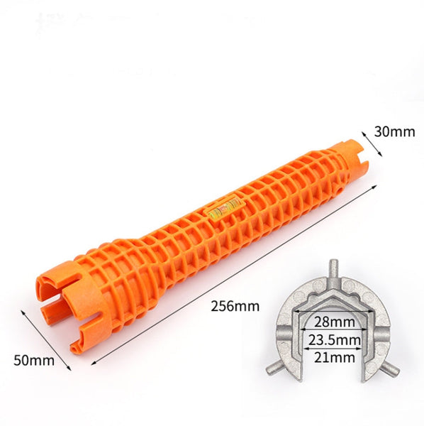 Multifunctional Sink Bathroom Wrench Plumbing Installation Tool Water Pipe Faucet Repair Removal Tool, 5 In 1, 8 In 1, Metal Double-head