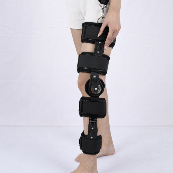 Adjustable Length Of Knee Joint Fixation Brace Knee Injury Fracture Protector Bracket(Black)