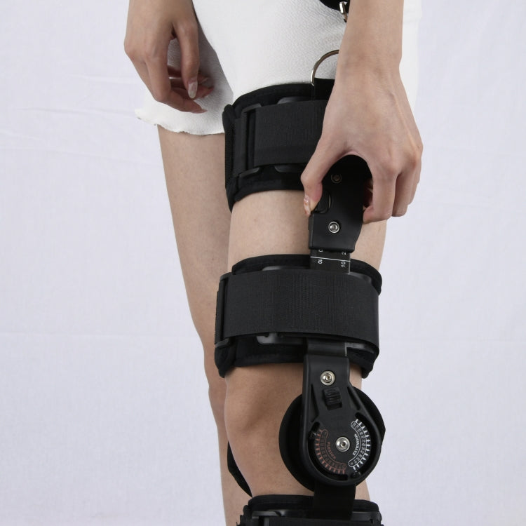 Adjustable Length Of Knee Joint Fixation Brace Knee Injury Fracture Protector Bracket(Black)