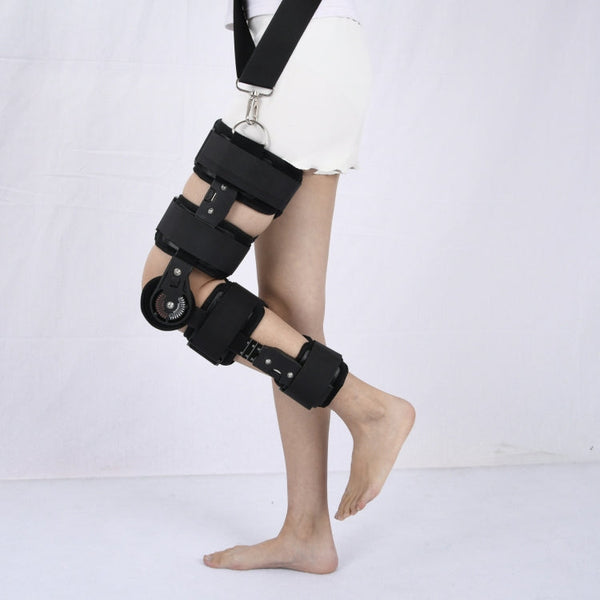 Adjustable Length Of Knee Joint Fixation Brace Knee Injury Fracture Protector Bracket(Black)