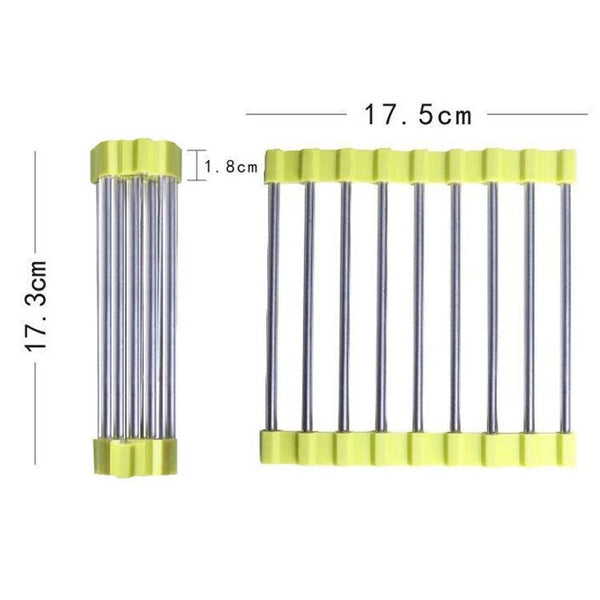 MS-202 Home Kitchen Stainless Steel Non-Slip Anti-Scalding Placemat Folding Heat Insulation Pot Mat, Color Random Delivery, MS-202 Random Color