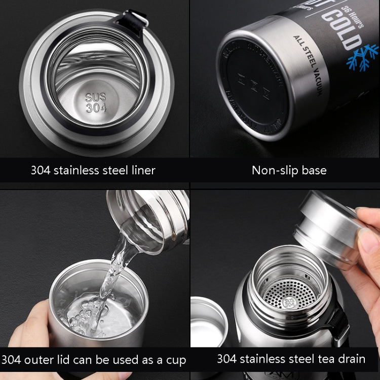 304 Stainless Steel Insulated Mug Large Capacity Sports Water Cup Outdoor Travel Pot, 500ml, 750ml, 1000ml, 1500ml
