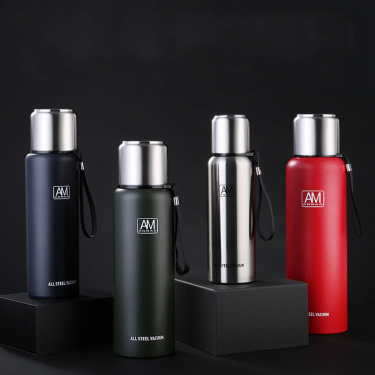 304 Stainless Steel Insulated Mug Large Capacity Sports Water Cup Outdoor Travel Pot, 500ml, 750ml, 1000ml, 1500ml